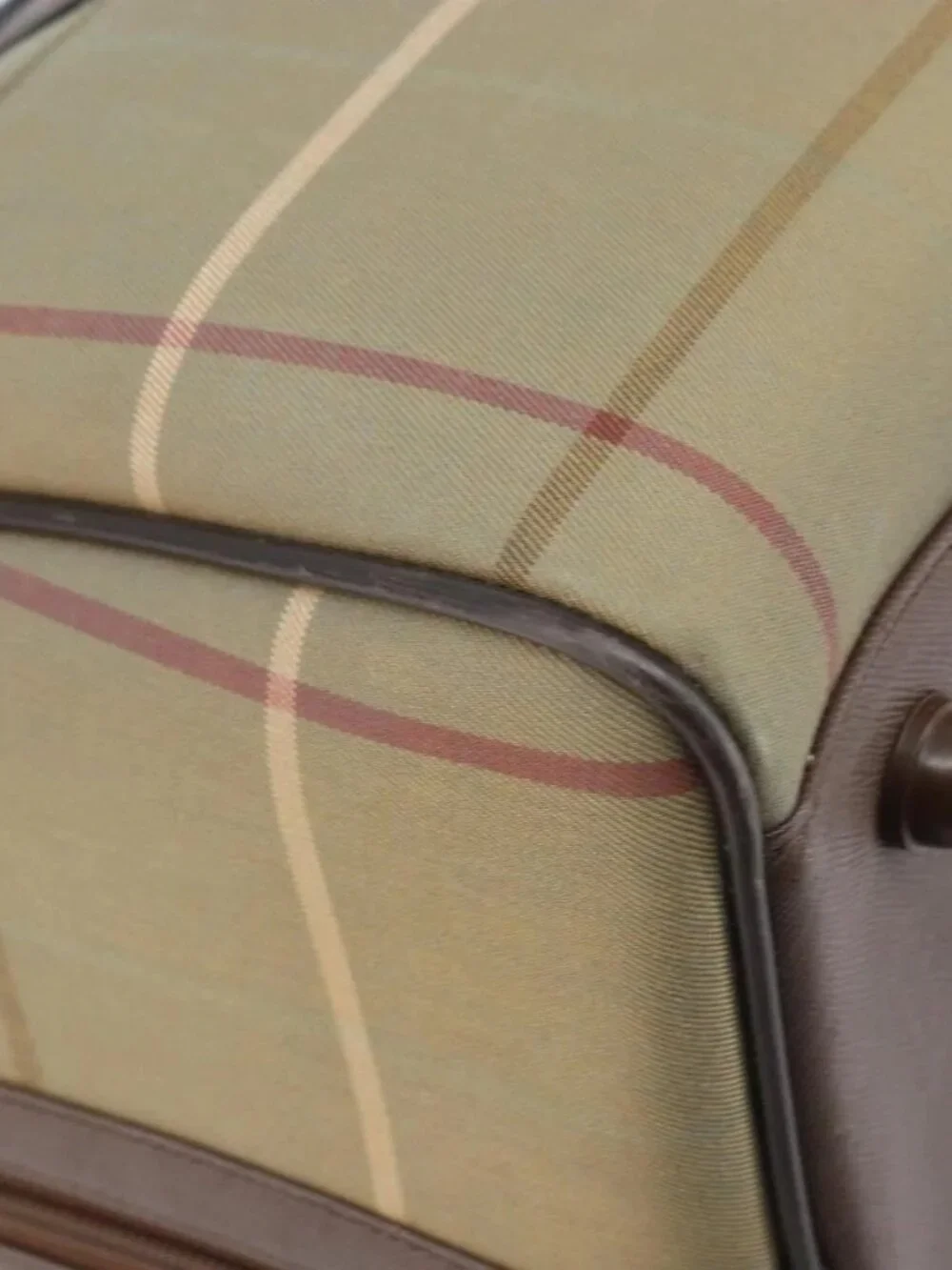 Burberrys Nova Check Boston Bag Canvas Beige Gold - Picture 5 of 16